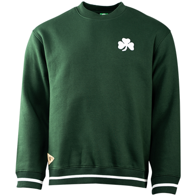 Dunkelgrüner Pullover im Retro Stil