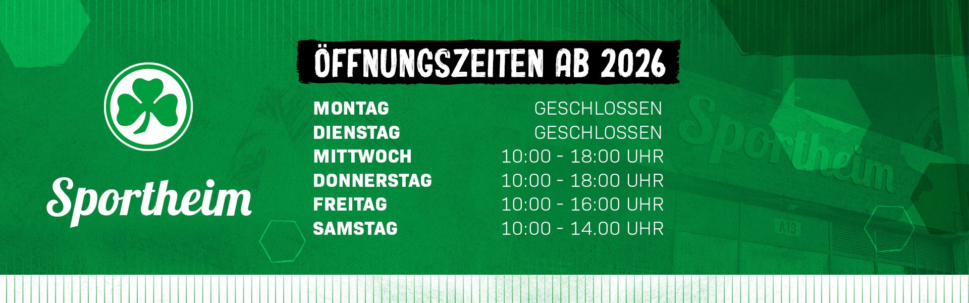 Merch - Öffnungszeiten