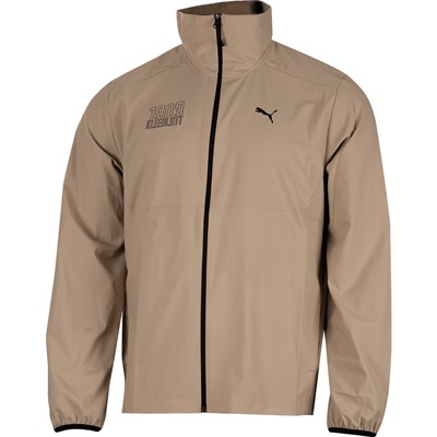 Jacke von Puma in der Farbe greige Schriftzug "1903 Kleeblatt" in schwarz auf der Brust