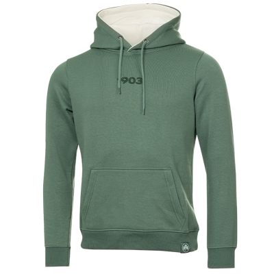Kapuzenpullover für Damen in der Farbe Eukalyptus Schriftzug "1903" auf der Vorderseite