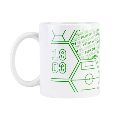 Tasse Kleeblatt Fürth mit "1903" in der Wabe
