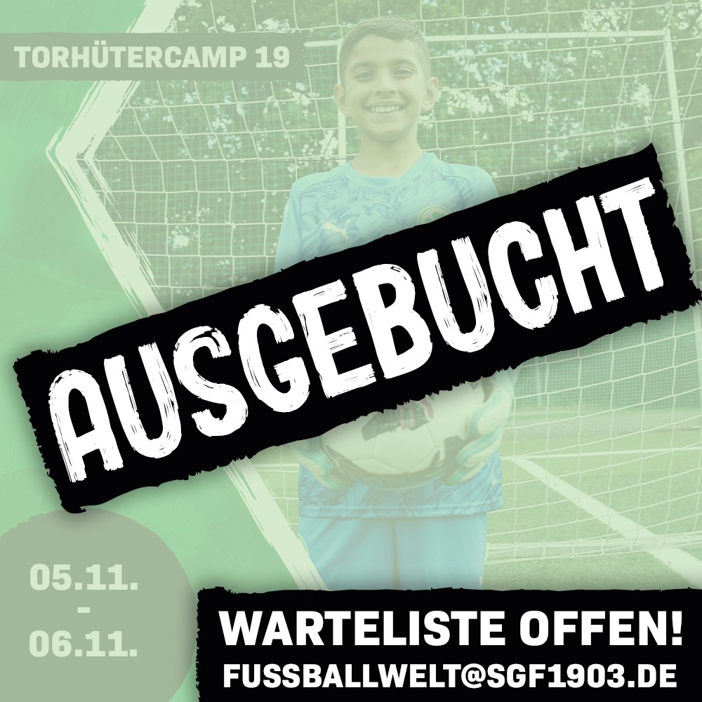 Grafik Torhütercamp 19 ausgebucht
