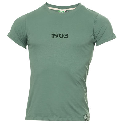 Shirt für Damen in der Farbe Eukalyptus Schriftzug "1903" auf der Vorderseite