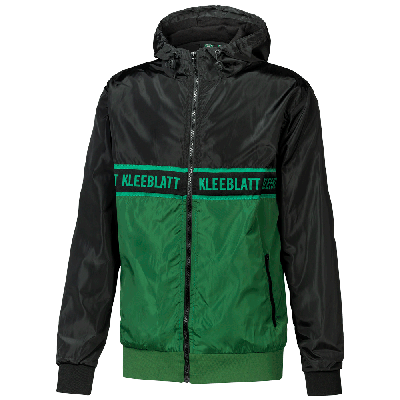 Schwarz-grüner Kleeblatt Windbreaker