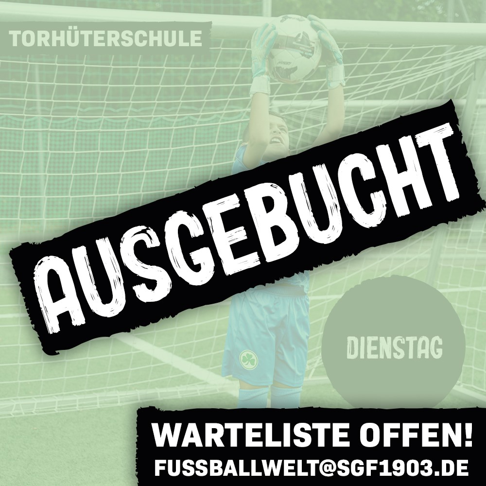 Grafik Torhüterschule Dienstag ausgebucht