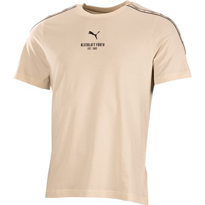 Shirt von Puma in der Farbe off-white Schriftzug "Kleeblatt Fürth est. 1903" in schwarz auf der Vorderseite