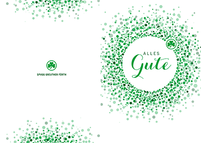 Grußkarte mit der Aufschrift „Alles Gute“