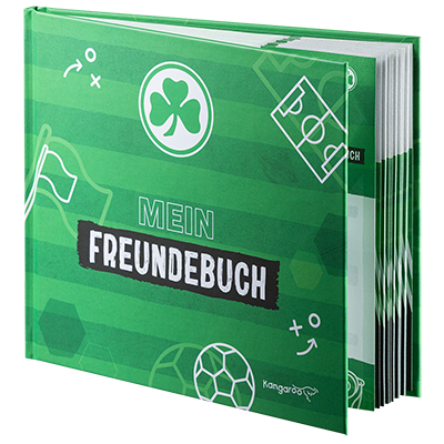 Kleeblatt Freundebuch in der Farbe Grün