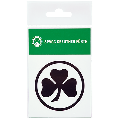 Schwarzer Aufkleber Kleeblatt Logo