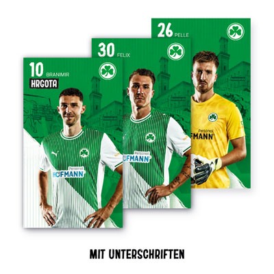 Autogrammkartensatz der Saison 25/26 mit Unterschriften
