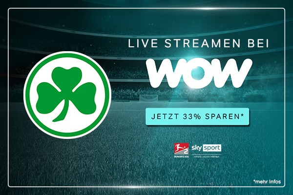 Live streamen bei WOW. Jetzt 33% sparen
